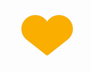Gif animé coeur jaune